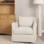 71779 - Ellington Slipcovered Slope Arm Accent Chair | 3 Seater | Cream Fabric