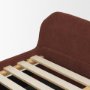 71824-ABC - Sienna Queen Upholstered Bedframe w/ Footbed | Curved Headboard | Burgundy Fabric