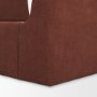 71824-ABC - Sienna Queen Upholstered Bedframe w/ Footbed | Curved Headboard | Burgundy Fabric