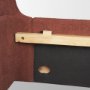 71824-ABC - Sienna Queen Upholstered Bedframe w/ Footbed | Curved Headboard | Burgundy Fabric