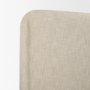 71825-ABC - Solene Queen Upholstered Bedframe w/ Footbed | Curved Headboard | Oatmeal Fabric