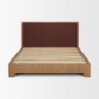 71827-ABC - Winslet Queen Upholstered Bedframe | Shelter Headboard | Burgundy Performance Fabric