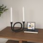 71578 - Serpens Black Metal Large Candleholder