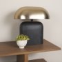 71587 - Liorre Textured Black Metal Base w/ Gold Metal Shade 1-Light Table Lamp