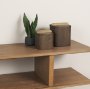 71605 - Benton Brown Wood w/ Brass Handle Decorative Box Set