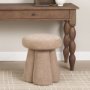71783 - Oona Upholstered Ottoman | Stonewashed Latte Fabric | 3 Legs