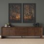 16190 - Gilded Flight by Chad Mackay Textured Framed Photo Print Matted under Glass (Set of 2)