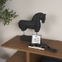 71580 - Equus Black Wooden Horse Decorative Object