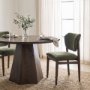 71274 - Cline Moss 008 Olive Fabric Upholstered and Brown Wood Dining Chair