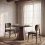71274 - Cline Moss 008 Olive Fabric Upholstered and Brown Wood Dining Chair