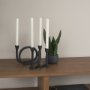 71579 - Serpens Black Metal Narrow Candle Holder