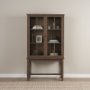 71723-AB - Cromwell Spiral Turned Display Cabinet | Mid-Brown Wood
