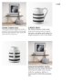 31066 - Harmon I Small White w/ Charcoal Stripes Ceramic Jug