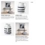 31067 - Harmon II  Large White w/ Charcoal Stripes Ceramic Jug