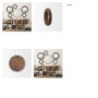 37141 - Cog Mirror 26" Round Brown Wood Frame Mirror
