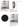 37198 - Ovallas 22" Round Champagne Wood Frame Mirror