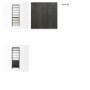 50210-AB - Sunnyvale 32L x 18W x 90H Dark Brown Solid Wood and Mirrored Glass Four Shelf Shelving Unit