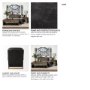 50406 - Horace I Black Leather Diamond Pattern w/Gold Iron Frame Accent Chair 
