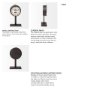 63057 - Attalack II Black Metal Round Face Table Clock 