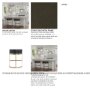 67079V - Hollyfield Black Leather Seat Gold Metal Base Counter Stool