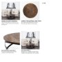 67108 - Triumph 40" Round Brown Solid Wood Top Black Metal Base Coffee Table