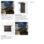 67553-AB - Cheers Dark Brown Solid Wood  Wine Bottle Storage Kitchen Island
