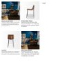 67609 - Meritt 37" Total Height Brown Leather Seat Black Metal Frame Stool