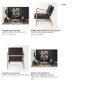 67687 - Phineas Black Leather W/ Brown Wooden Frame Accent Chair 