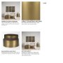 67828 - Eclipse Antique Brass Metal Drum Base w/ Dark Brown Wood Top Nested Coffee Table
