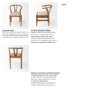 67829 - Trixie Curved Back Dining Arm Chair | Cream Fabric w/ Brown Wood