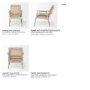 67833 - Teryn Cream Linen Seat And Natural Wooden Base w/ Mesh Back Accent Chair 