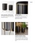67919 - Pianta 13 x 21 Set of Two Black Metal Insert Brass Frame Plant Stands 