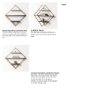 68006 - Neil I Diamond Shape Wall Mounted Brass Frame w Three Wood Wall Shelves