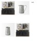 68058 - Serena I 8H Small Gray/White Textured Metal Jug