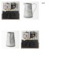68059 - Serena II 11.2H Large Gray/White Textured Metal Jug