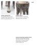 68065 - Pan Large Gray Ceramic Hoofed Table Candle Holder 