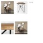68152-AB - Papillion IV 60L x 26W Natural Solid Wood and Live Edge Iron Office Desk