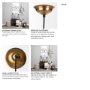 68176 - Prima 9.5x12.5 Gold Metal and Glass Pyramid Pendant Light