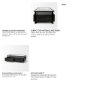 68207 - Vidro 54x30 Rectangular Glass Top Black Solid Wood Drawers & Black Frame Coffee Table