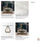68238-AB - Laurent 48"L x 48"W Dining Table | Modern | White Marble & Gold Metal | Seats 4