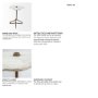 68247-AB - Pinera II 19L x 19W White Marble W/ Triangluar Gold Iron Base Accent Table 