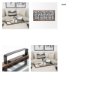 68295 - Fantuz 32L x 16W Gray Metal, Wood and Glass Serving Tray