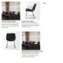 68311 - Sawyer Solid Back Dining Arm Chair | Black Faux Leather w/ Black Iron