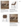 68313 - Sawyer Solid Back Dining Arm Chair | Brown Faux Leather w/ Black Iron