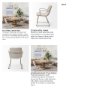68315 - Sawyer Solid Back Dining Arm Chair | Beige Fabric w/ Gold Metal