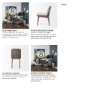 68318 - David Solid Back Dining Side Chair | Grey Fabric w/ Medium Brown Wood