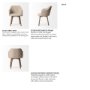 68319 - Ronald Curved Back Dining Side Chair | Cream Fabric w/ Brown Wood
