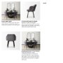 68320 - Ronald Curved Back Dining Side Chair | Grey Velvet w/ Black Wood