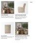 68324 - Damon Barrel Back Dining Arm Chair | Cream Fabric w/ Caster Base