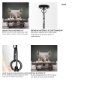 68404 - Jules 25x25 Blonde Wood and Black Metal Six Bulb Chandelier Light 